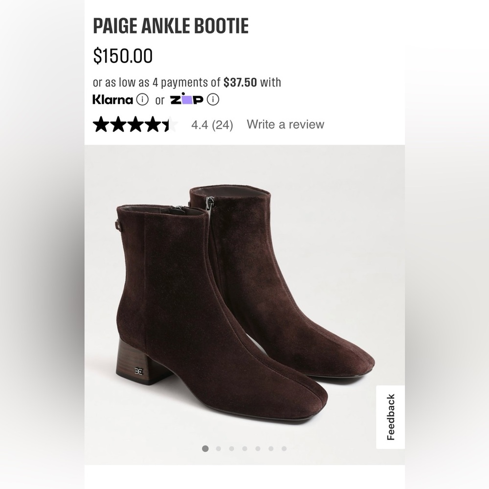 Sam Edelman Paige Women's Brown Ankle Bootie